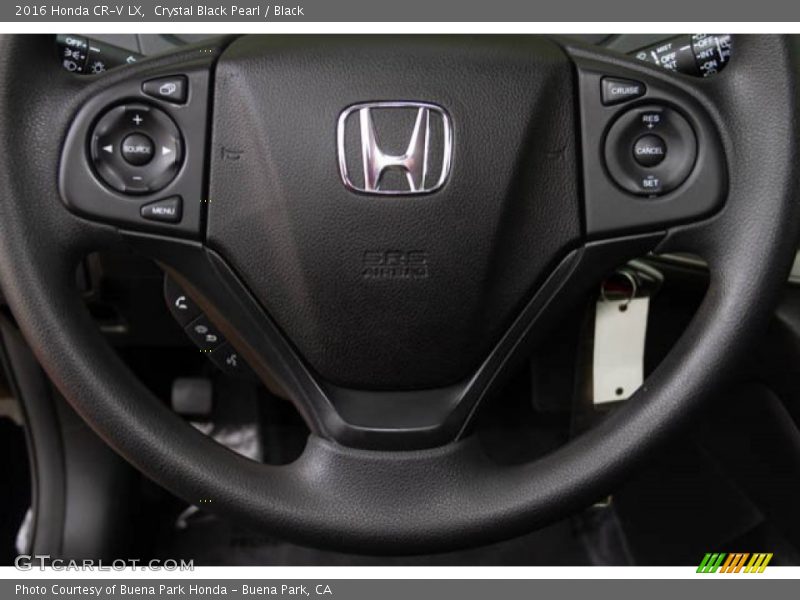 Crystal Black Pearl / Black 2016 Honda CR-V LX