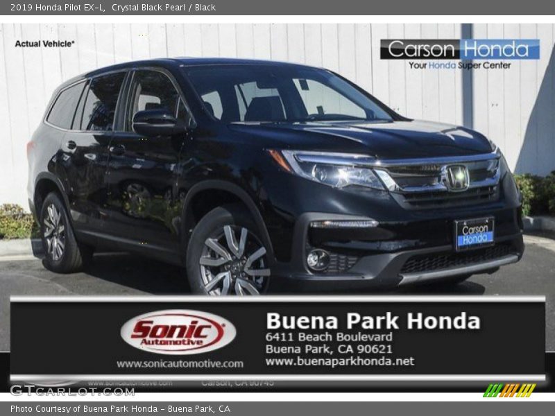 Crystal Black Pearl / Black 2019 Honda Pilot EX-L