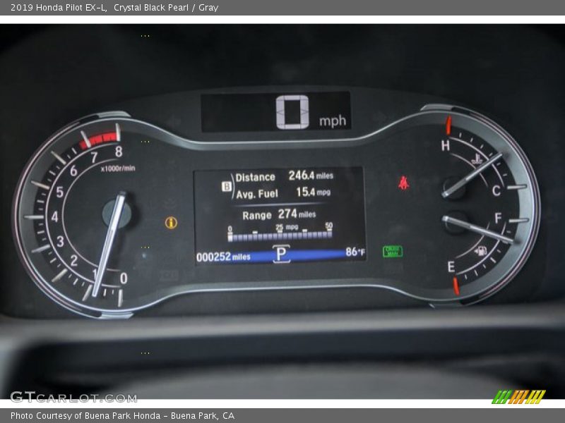 Crystal Black Pearl / Gray 2019 Honda Pilot EX-L