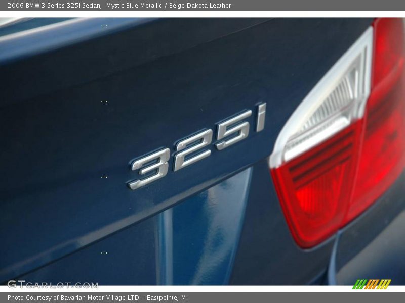 Mystic Blue Metallic / Beige Dakota Leather 2006 BMW 3 Series 325i Sedan