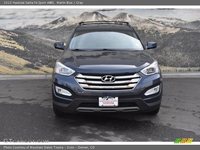 Marlin Blue / Gray 2013 Hyundai Santa Fe Sport AWD