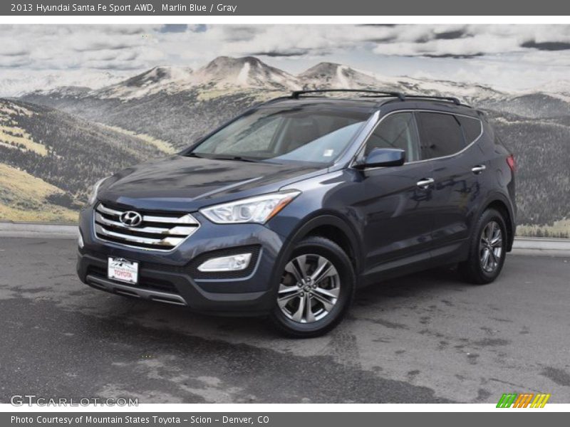 Marlin Blue / Gray 2013 Hyundai Santa Fe Sport AWD