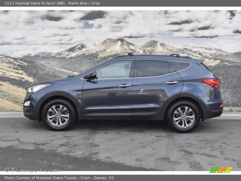Marlin Blue / Gray 2013 Hyundai Santa Fe Sport AWD