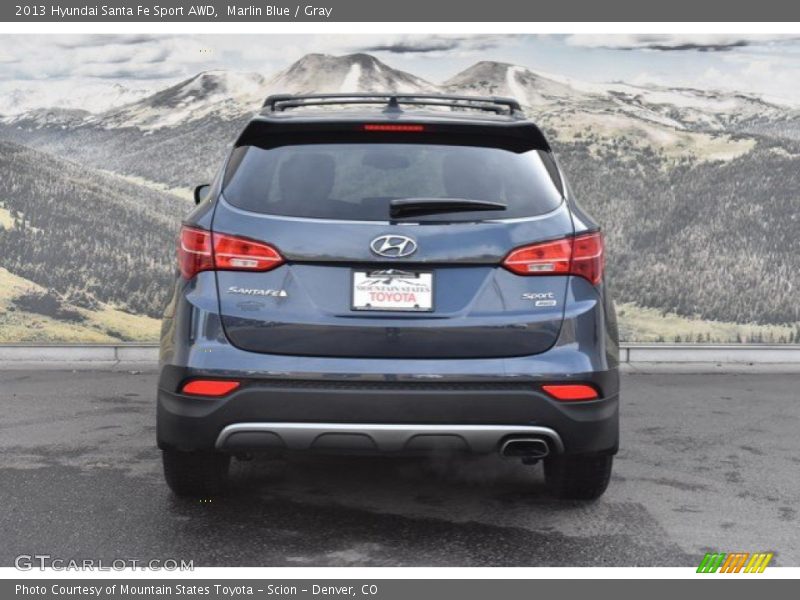 Marlin Blue / Gray 2013 Hyundai Santa Fe Sport AWD