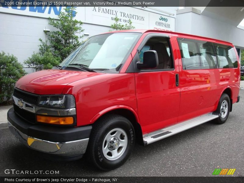 Victory Red / Medium Dark Pewter 2006 Chevrolet Express LS 1500 Passenger van