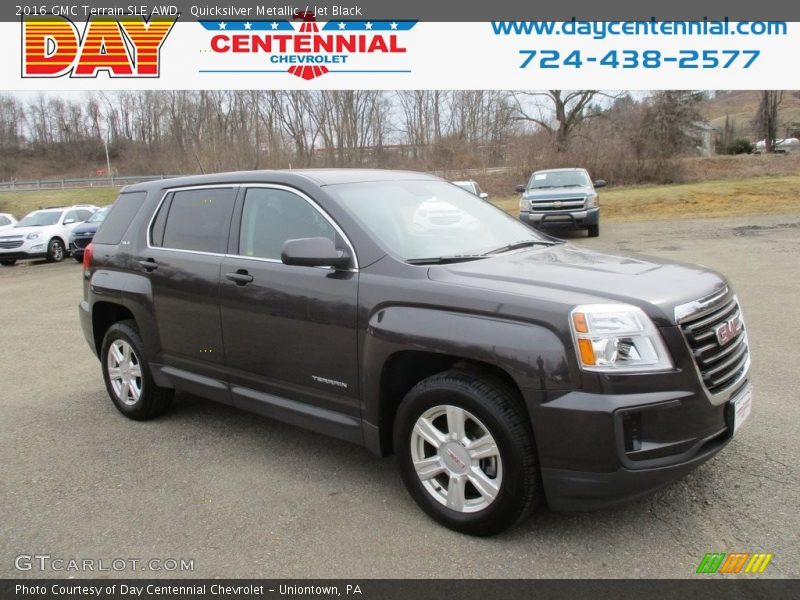 Quicksilver Metallic / Jet Black 2016 GMC Terrain SLE AWD