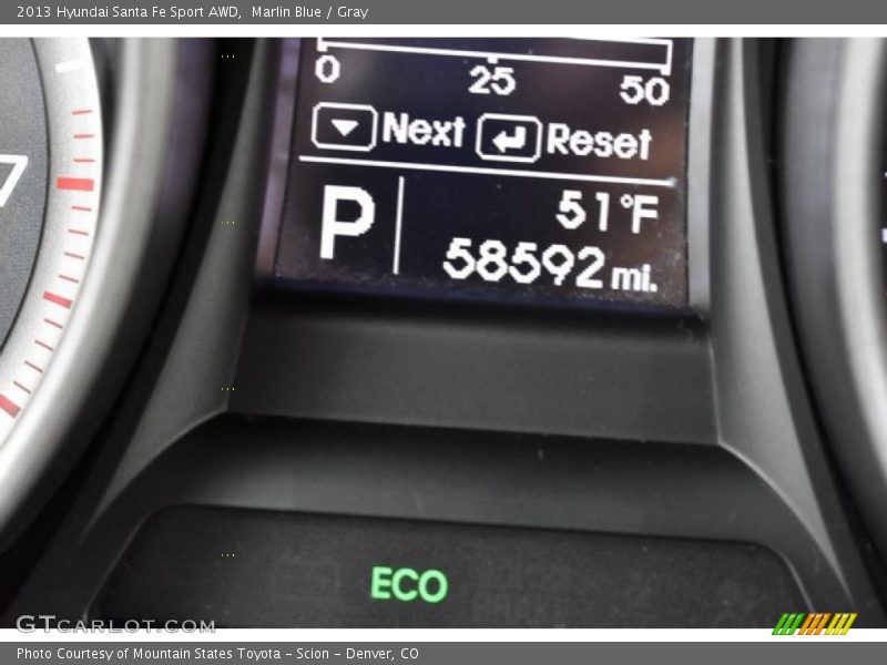 Marlin Blue / Gray 2013 Hyundai Santa Fe Sport AWD