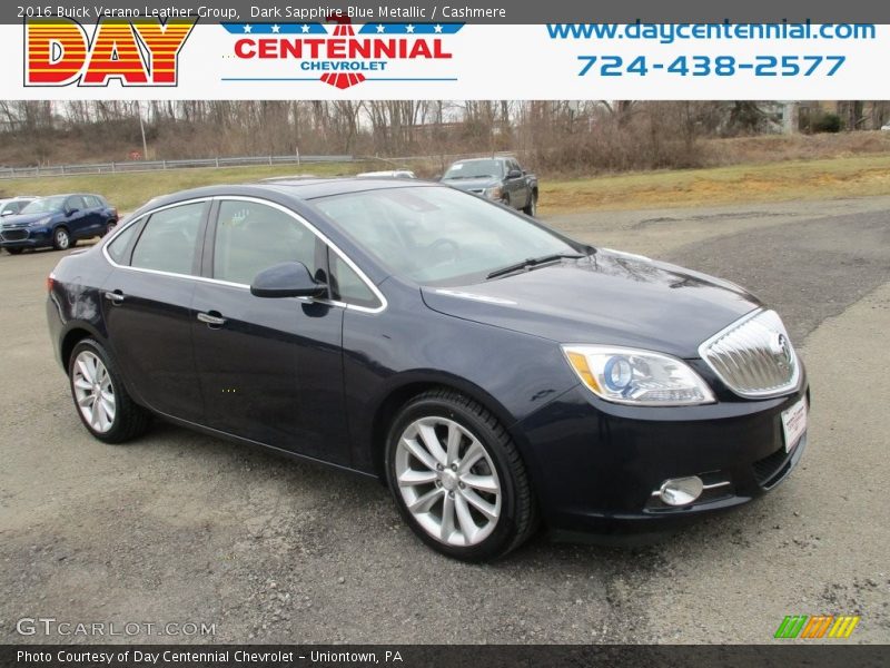Dark Sapphire Blue Metallic / Cashmere 2016 Buick Verano Leather Group