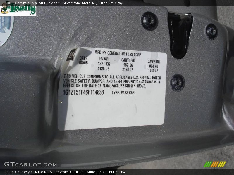 Silverstone Metallic / Titanium Gray 2006 Chevrolet Malibu LT Sedan