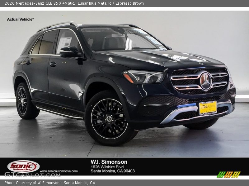 Lunar Blue Metallic / Espresso Brown 2020 Mercedes-Benz GLE 350 4Matic