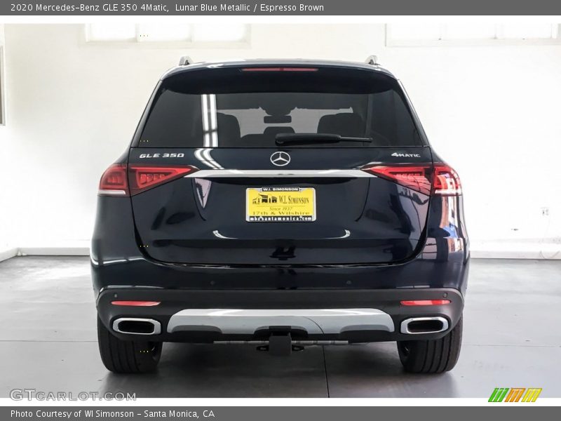 Lunar Blue Metallic / Espresso Brown 2020 Mercedes-Benz GLE 350 4Matic