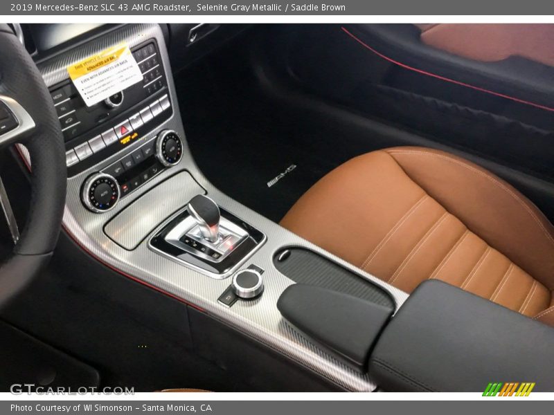 Selenite Gray Metallic / Saddle Brown 2019 Mercedes-Benz SLC 43 AMG Roadster