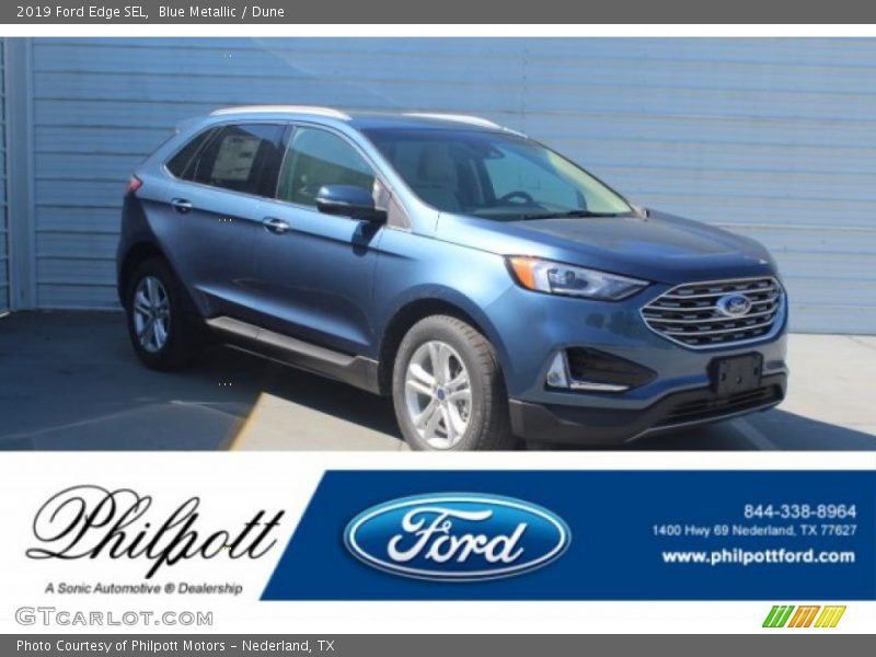 Blue Metallic / Dune 2019 Ford Edge SEL