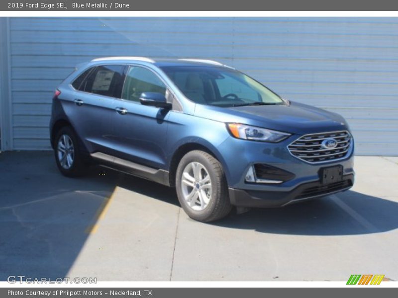 Blue Metallic / Dune 2019 Ford Edge SEL