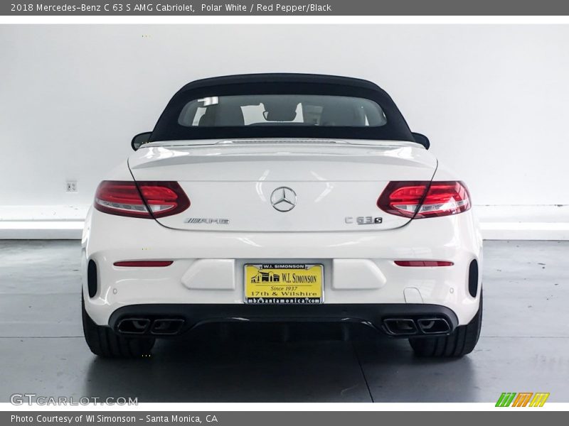 Polar White / Red Pepper/Black 2018 Mercedes-Benz C 63 S AMG Cabriolet
