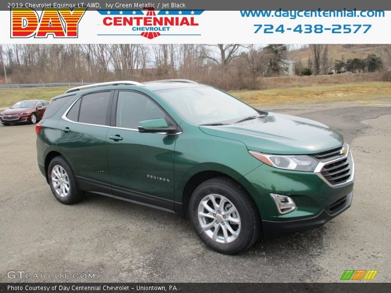 Ivy Green Metallic / Jet Black 2019 Chevrolet Equinox LT AWD
