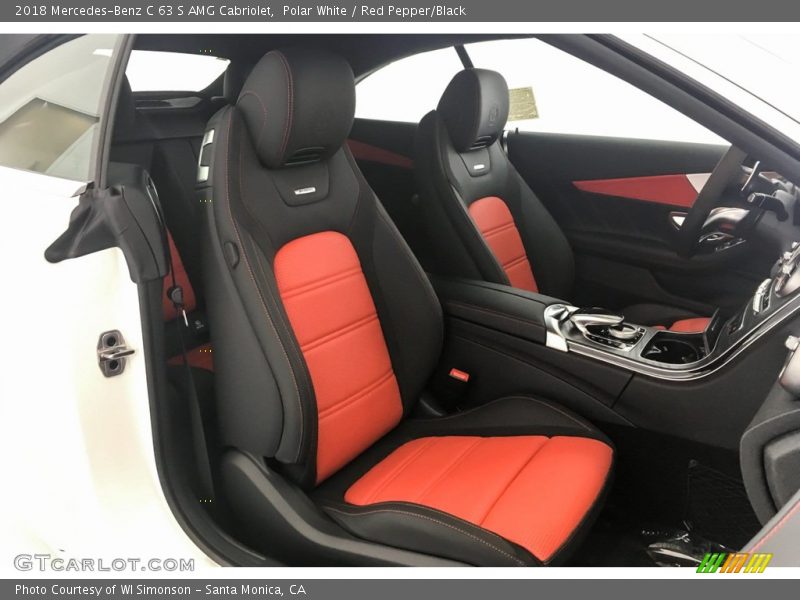 Polar White / Red Pepper/Black 2018 Mercedes-Benz C 63 S AMG Cabriolet