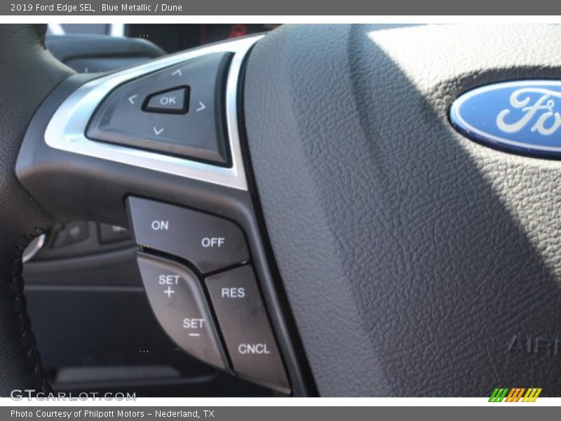 Blue Metallic / Dune 2019 Ford Edge SEL