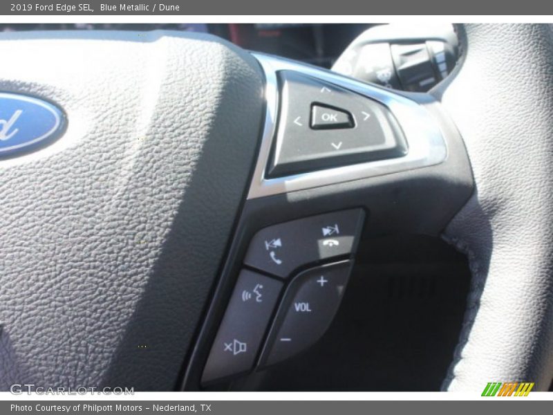 Blue Metallic / Dune 2019 Ford Edge SEL