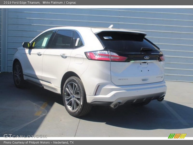 White Platinum / Cognac 2019 Ford Edge Titanium