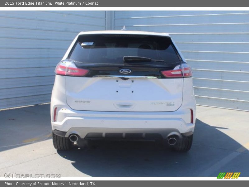 White Platinum / Cognac 2019 Ford Edge Titanium