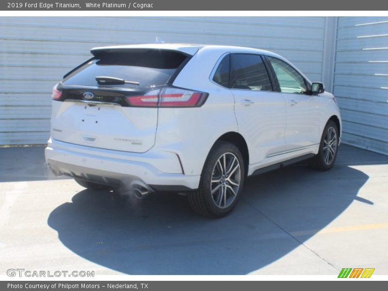 White Platinum / Cognac 2019 Ford Edge Titanium