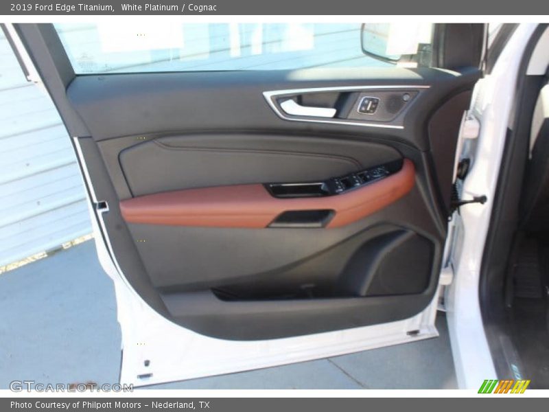 White Platinum / Cognac 2019 Ford Edge Titanium