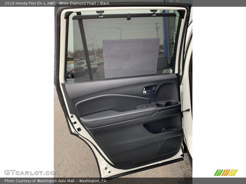 White Diamond Pearl / Black 2019 Honda Pilot EX-L AWD