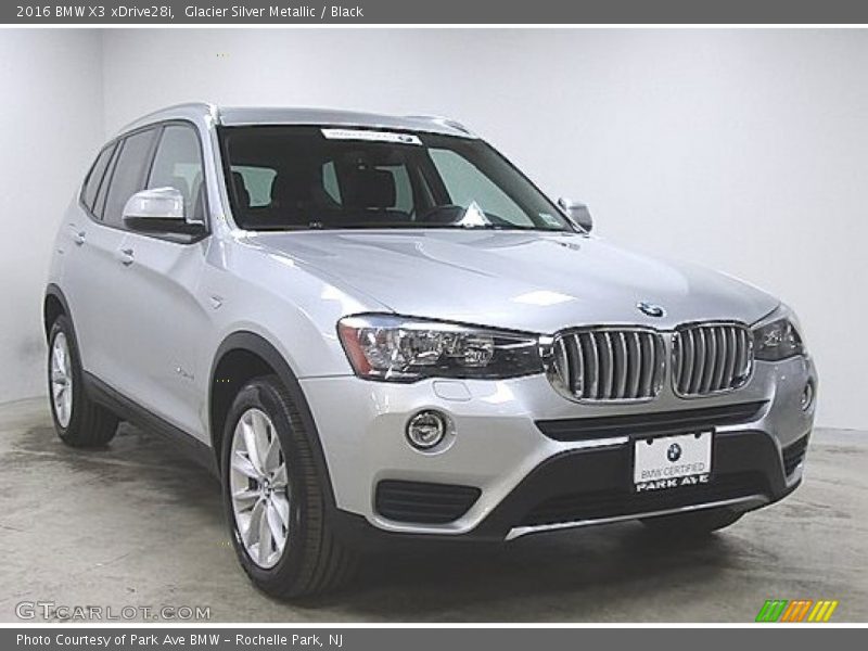 Glacier Silver Metallic / Black 2016 BMW X3 xDrive28i