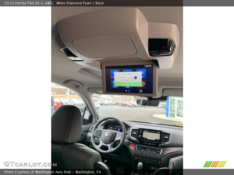 White Diamond Pearl / Black 2019 Honda Pilot EX-L AWD