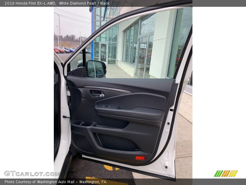 White Diamond Pearl / Black 2019 Honda Pilot EX-L AWD
