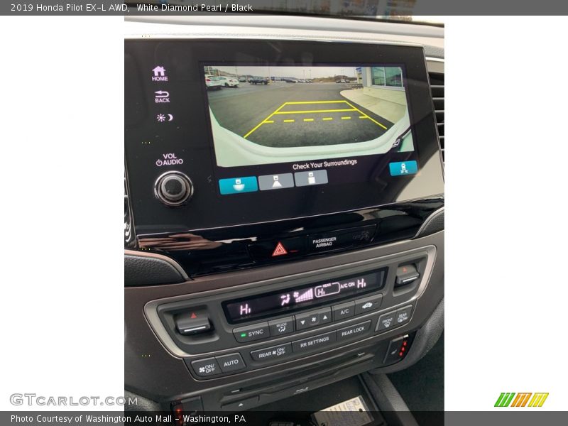 White Diamond Pearl / Black 2019 Honda Pilot EX-L AWD