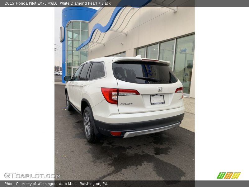 White Diamond Pearl / Black 2019 Honda Pilot EX-L AWD