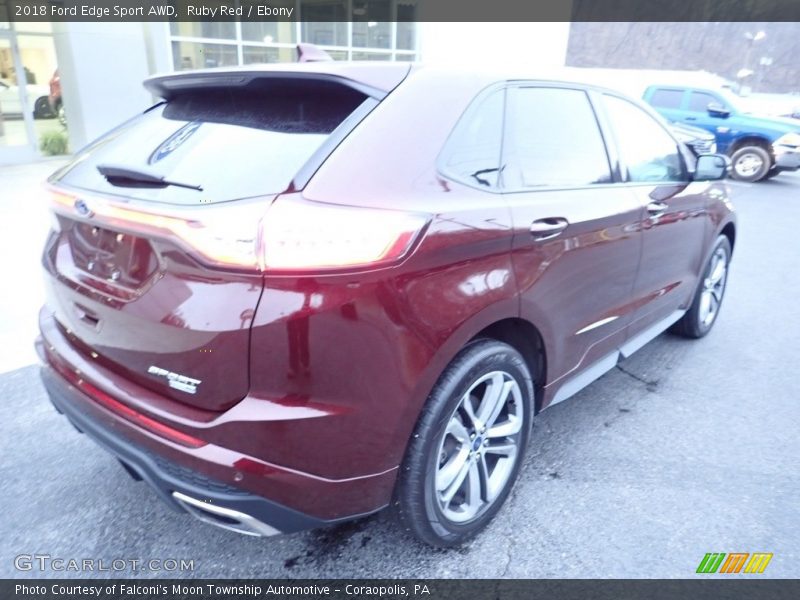 Ruby Red / Ebony 2018 Ford Edge Sport AWD