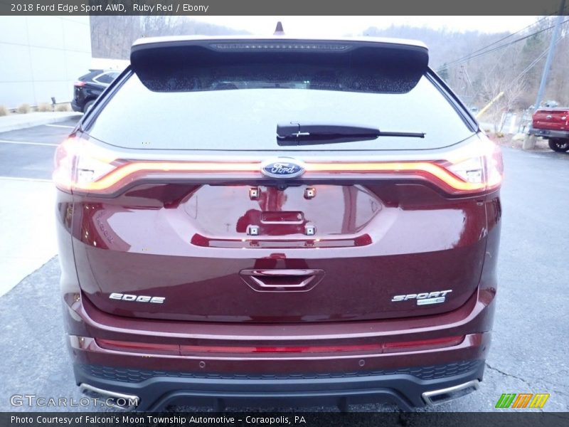 Ruby Red / Ebony 2018 Ford Edge Sport AWD