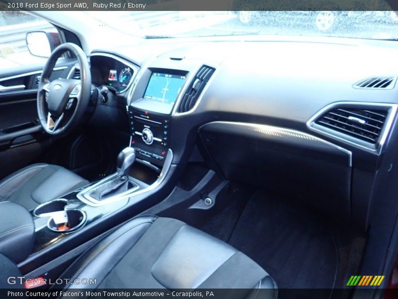 Ruby Red / Ebony 2018 Ford Edge Sport AWD
