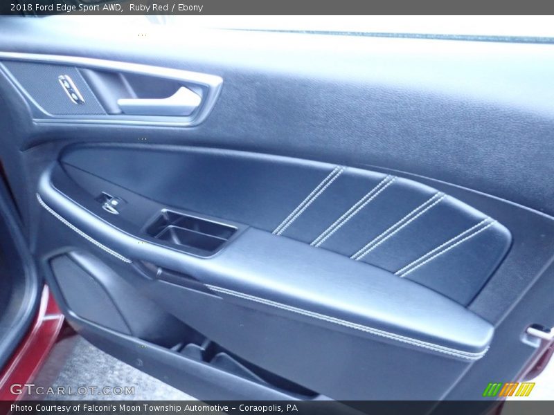 Ruby Red / Ebony 2018 Ford Edge Sport AWD