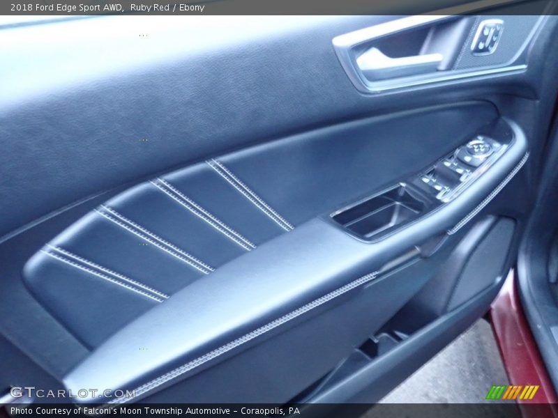 Ruby Red / Ebony 2018 Ford Edge Sport AWD