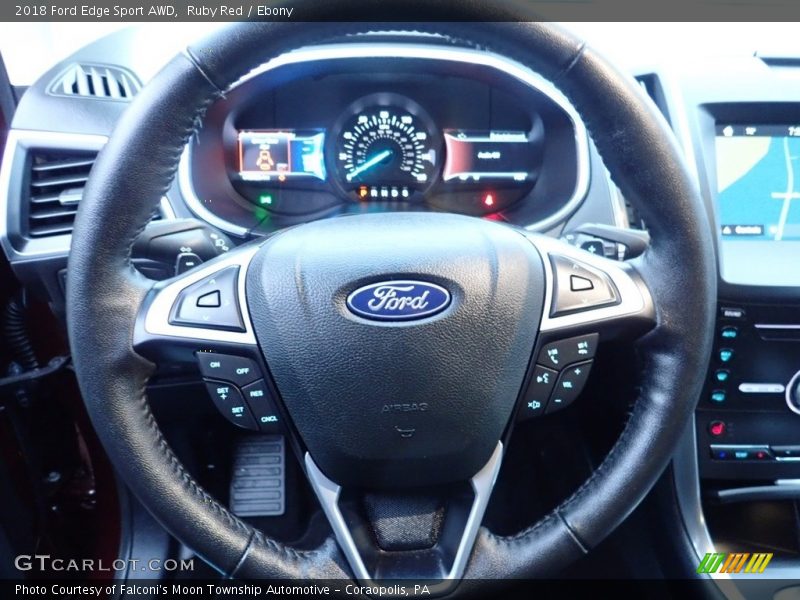 Ruby Red / Ebony 2018 Ford Edge Sport AWD