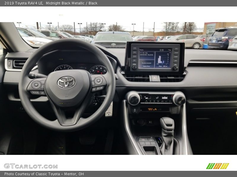 Midnight Black Metallic / Black 2019 Toyota RAV4 LE