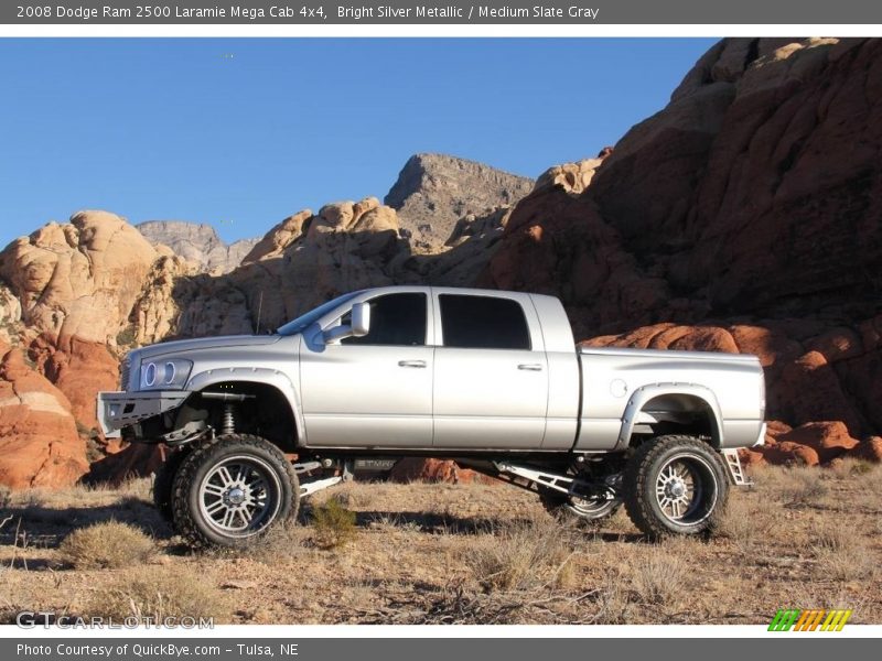 Bright Silver Metallic / Medium Slate Gray 2008 Dodge Ram 2500 Laramie Mega Cab 4x4