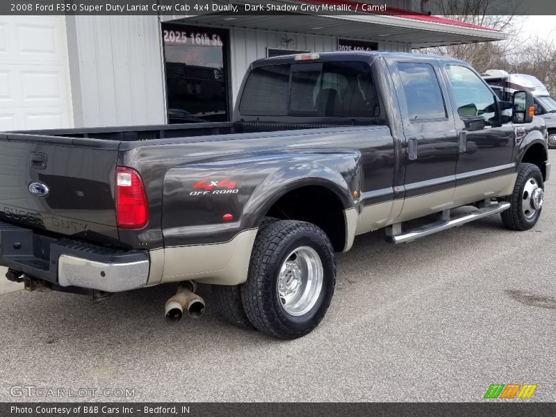 Dark Shadow Grey Metallic / Camel 2008 Ford F350 Super Duty Lariat Crew Cab 4x4 Dually