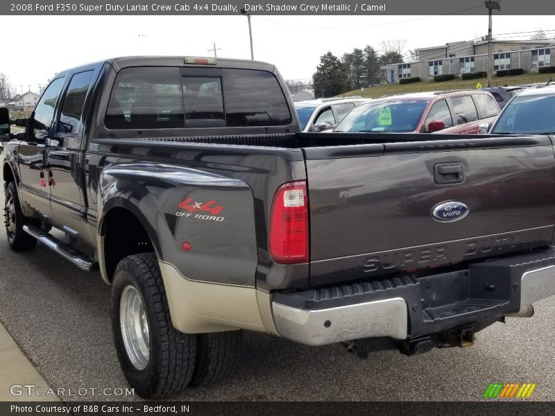 Dark Shadow Grey Metallic / Camel 2008 Ford F350 Super Duty Lariat Crew Cab 4x4 Dually