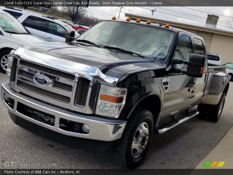 Dark Shadow Grey Metallic / Camel 2008 Ford F350 Super Duty Lariat Crew Cab 4x4 Dually