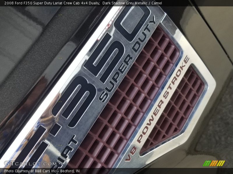 Dark Shadow Grey Metallic / Camel 2008 Ford F350 Super Duty Lariat Crew Cab 4x4 Dually