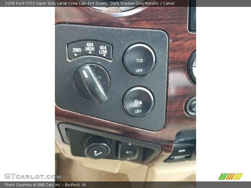 Dark Shadow Grey Metallic / Camel 2008 Ford F350 Super Duty Lariat Crew Cab 4x4 Dually