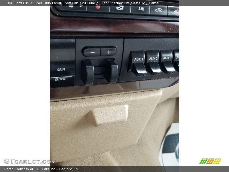 Dark Shadow Grey Metallic / Camel 2008 Ford F350 Super Duty Lariat Crew Cab 4x4 Dually