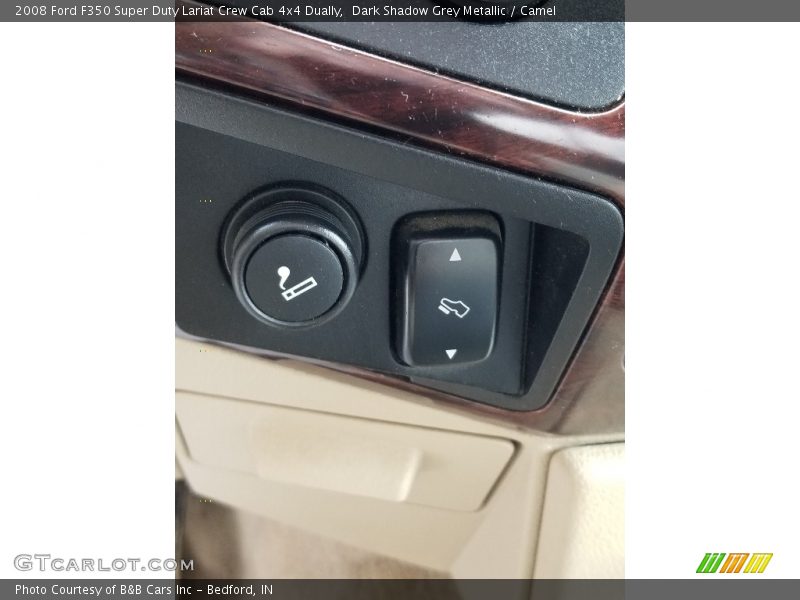 Dark Shadow Grey Metallic / Camel 2008 Ford F350 Super Duty Lariat Crew Cab 4x4 Dually