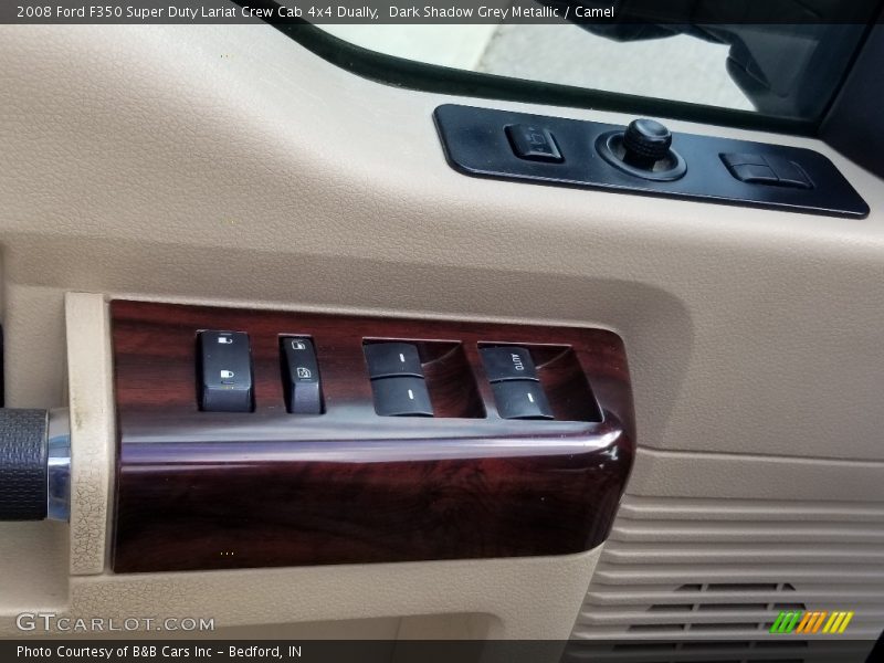 Dark Shadow Grey Metallic / Camel 2008 Ford F350 Super Duty Lariat Crew Cab 4x4 Dually