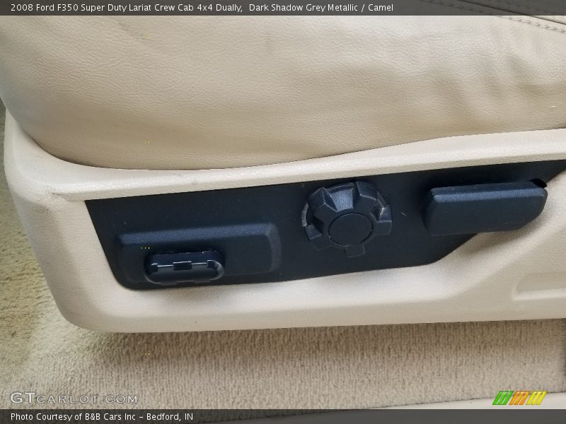 Dark Shadow Grey Metallic / Camel 2008 Ford F350 Super Duty Lariat Crew Cab 4x4 Dually